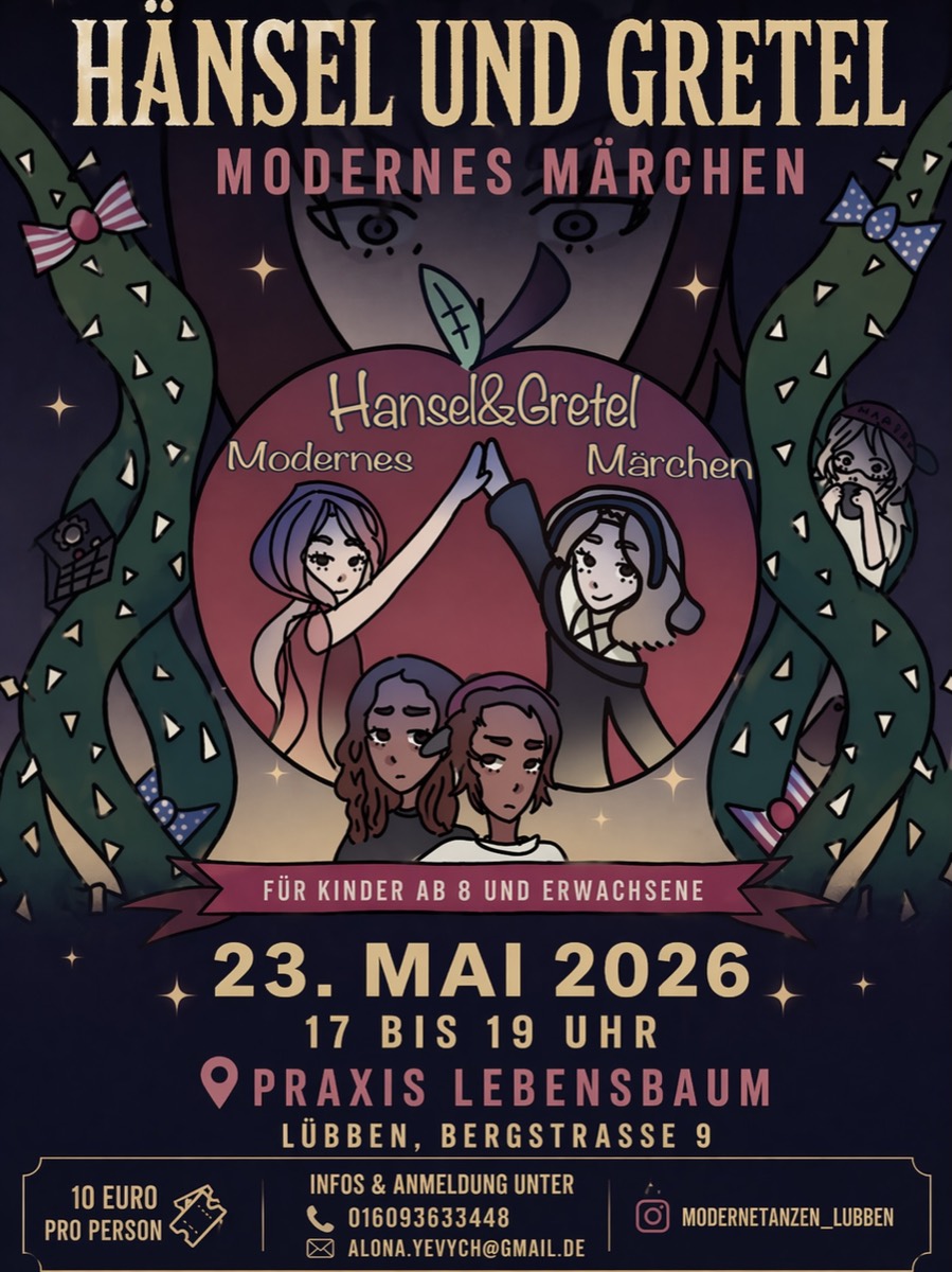 Ankündigung für Hänsel und Gretel als modernes Märchen
